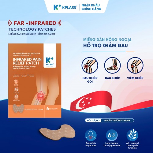 Miếng dán hồng ngoại hỗ trợ giảm đau khớp KPLASS (1 gói 6 miếng dán)